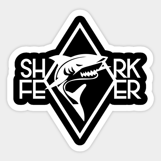 Shark fever design Sticker by cusptees